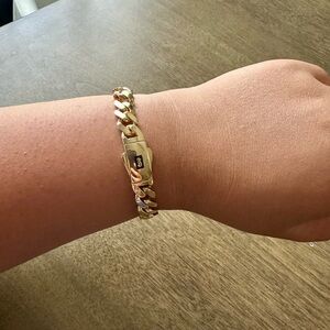 18k real gold bracelet size 8 inches (SOLD)